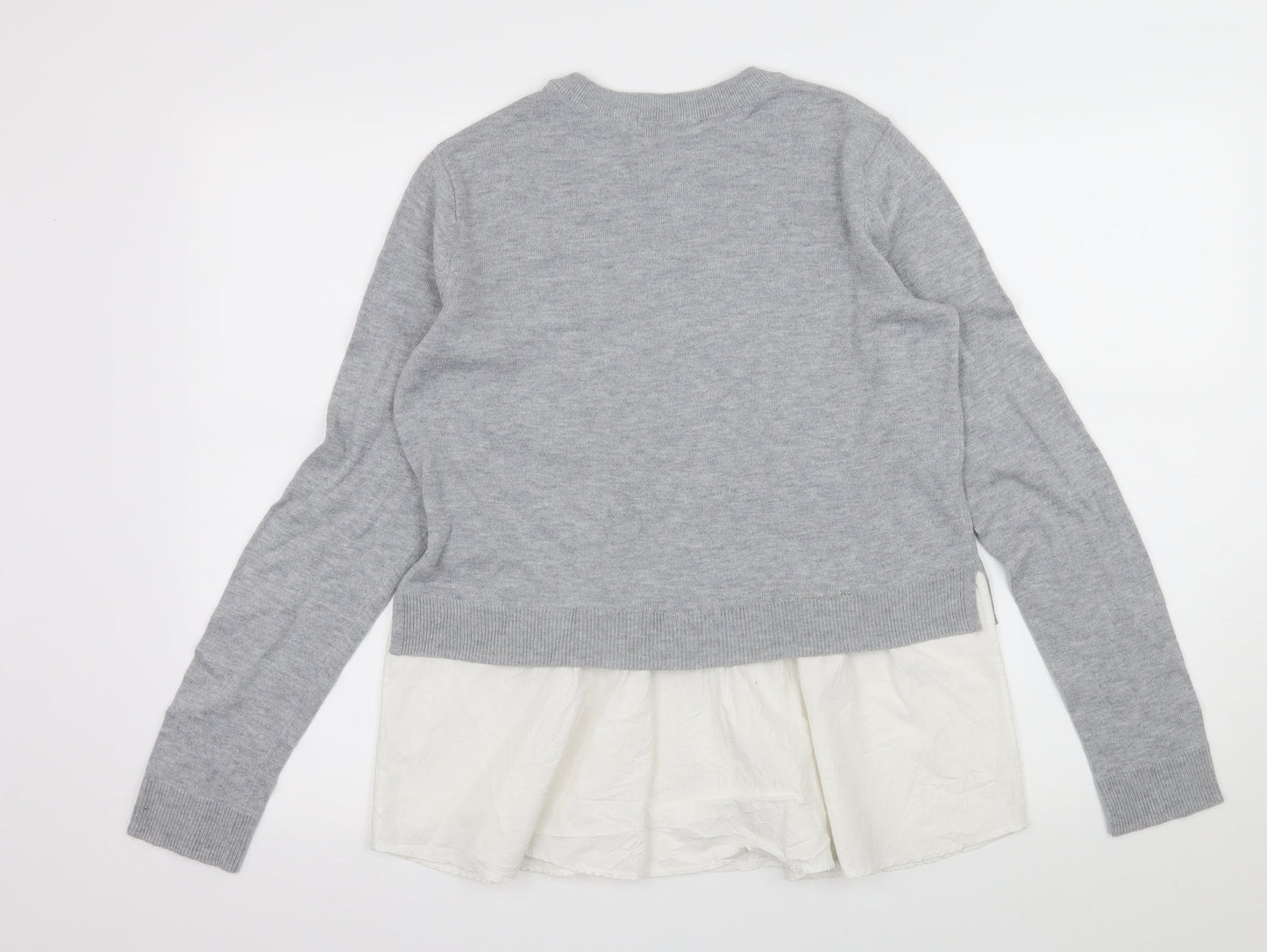 H&M Womens Grey  Knit Pullover Jumper Size M