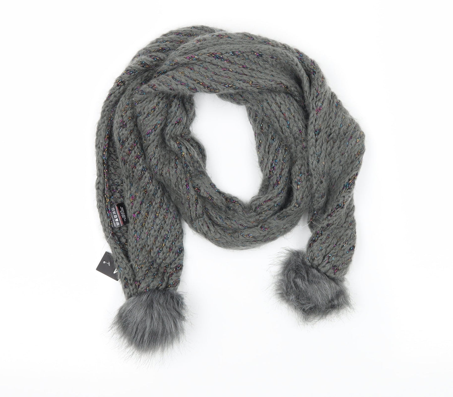 Preworn Womens Grey  Knit  Scarf