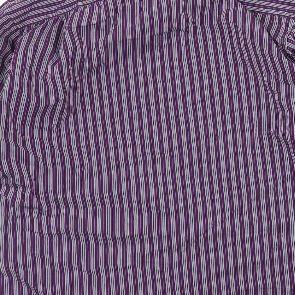 Sand  Womens Purple Striped  Basic Button-Up Size M