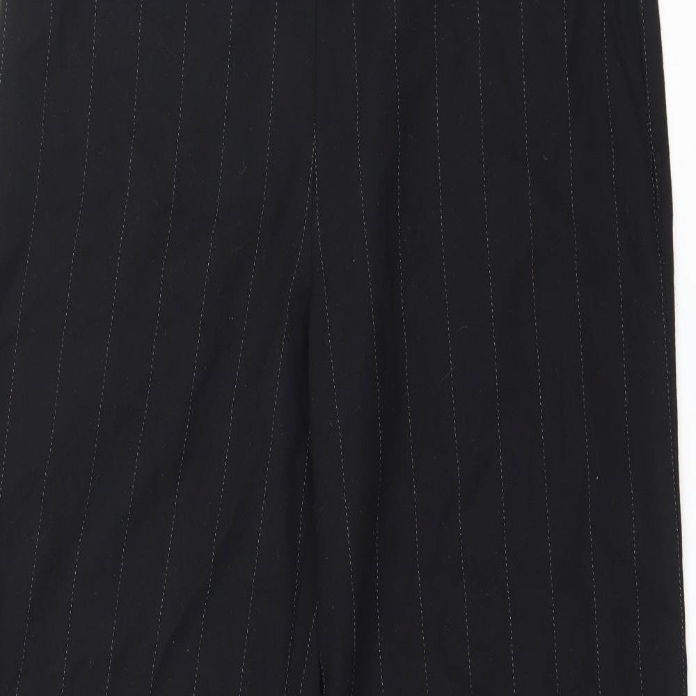 NEXT Womens Black Striped  Trousers  Size 12 L30 in