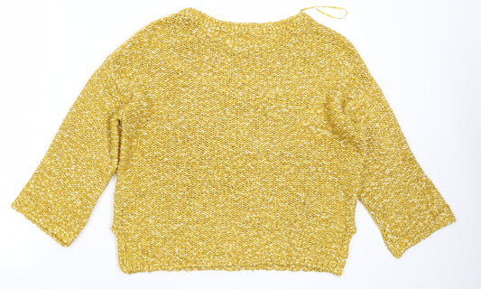 M&S Collection Womens Yellow  Knit Pullover Jumper Size S