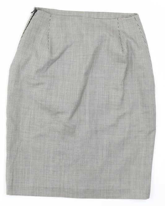 Gallara Womens Black Check  Straight & Pencil Skirt Size 30 in