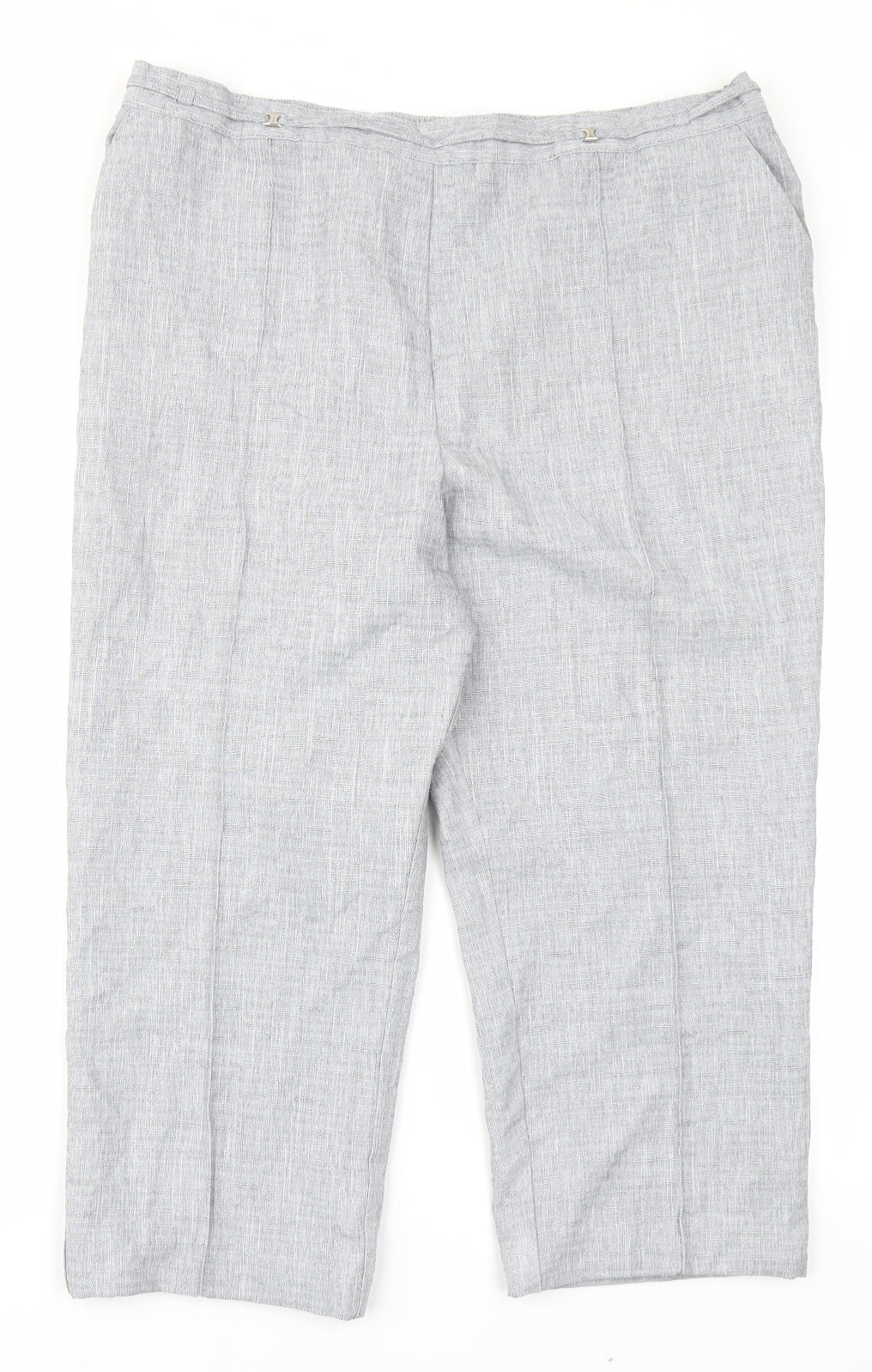 M&S Womens Grey   Trousers  Size 18 L20 in