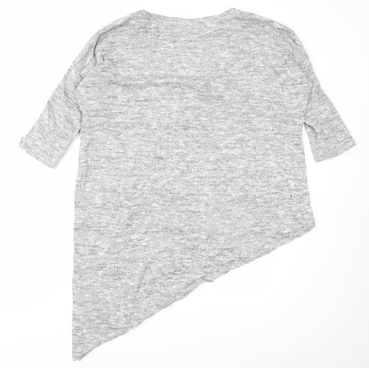 Wallis Womens Grey   Basic T-Shirt Size M