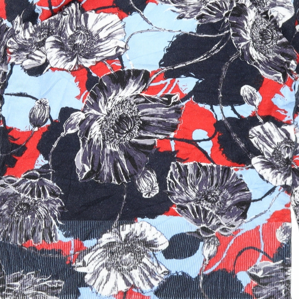 Linea Womens Blue Floral  Pullover Jumper Size 10