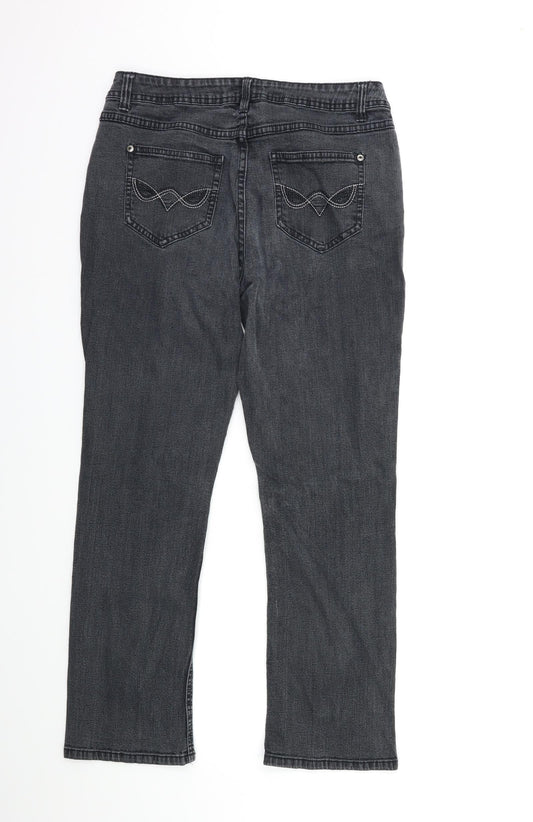 Preworn Womens Grey  Denim Tapered Jeans Size 30 in L27 in