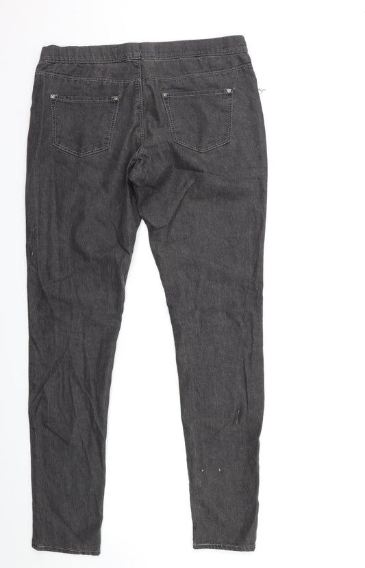 Denim & Co. Womens Grey  Denim Jegging Jeans Size 10 L30 in