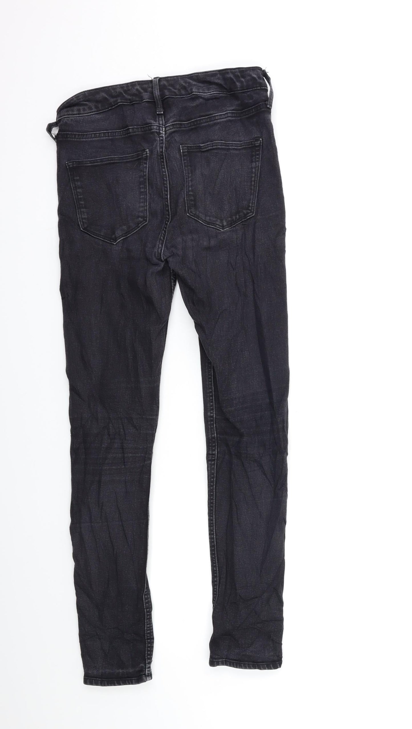 H&M Womens Black  Denim Skinny Jeans Size 28 in L28 in