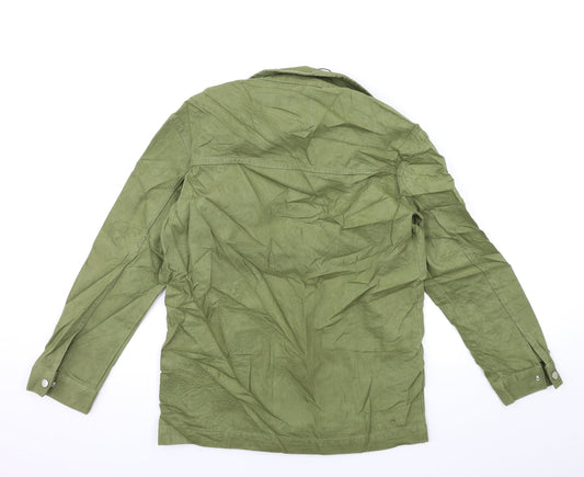 Primark Womens Green  Denim Jacket Coat Size 6