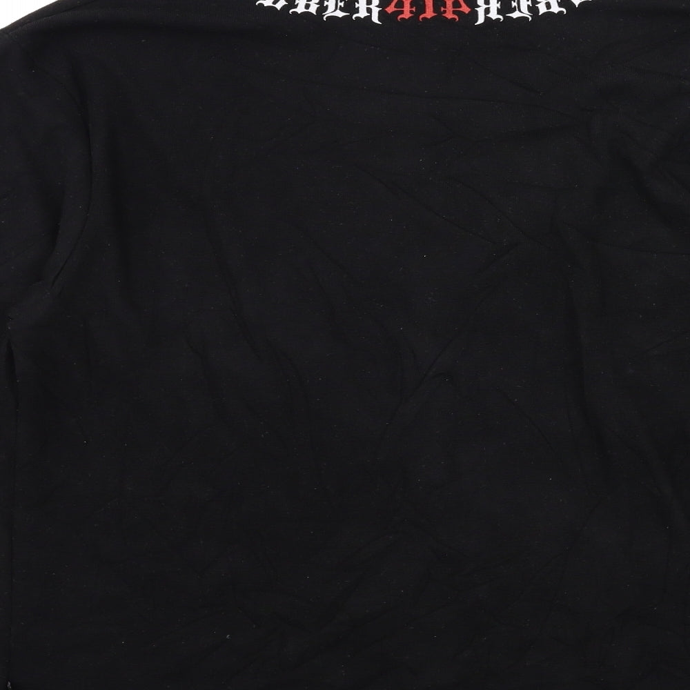fibber Womens Black  Knit Pullover Jumper Size L