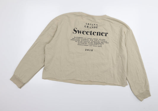 Ariana Grande Womens Beige   Pullover Jumper Size 18