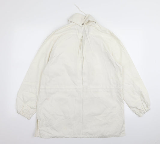 Preworn Womens White   Jacket Coat Size 8
