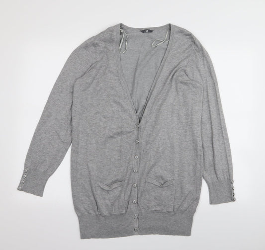 BHS Womens Grey   Cardigan Jumper Size 10