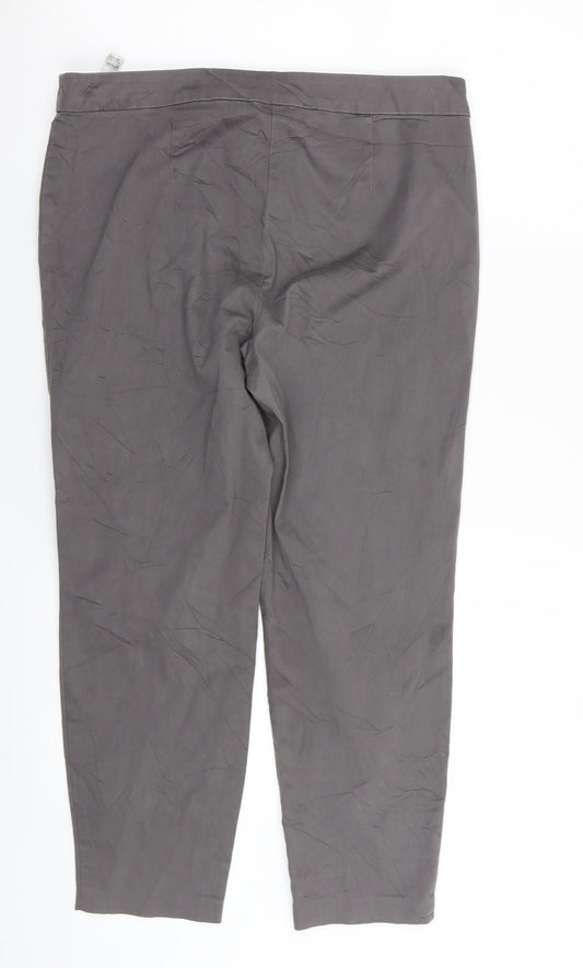 M&S Womens Grey   Trousers  Size 12 L25 in