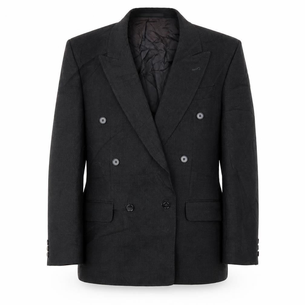 LEITHAUSER Mens Black   Jacket Blazer Size 44