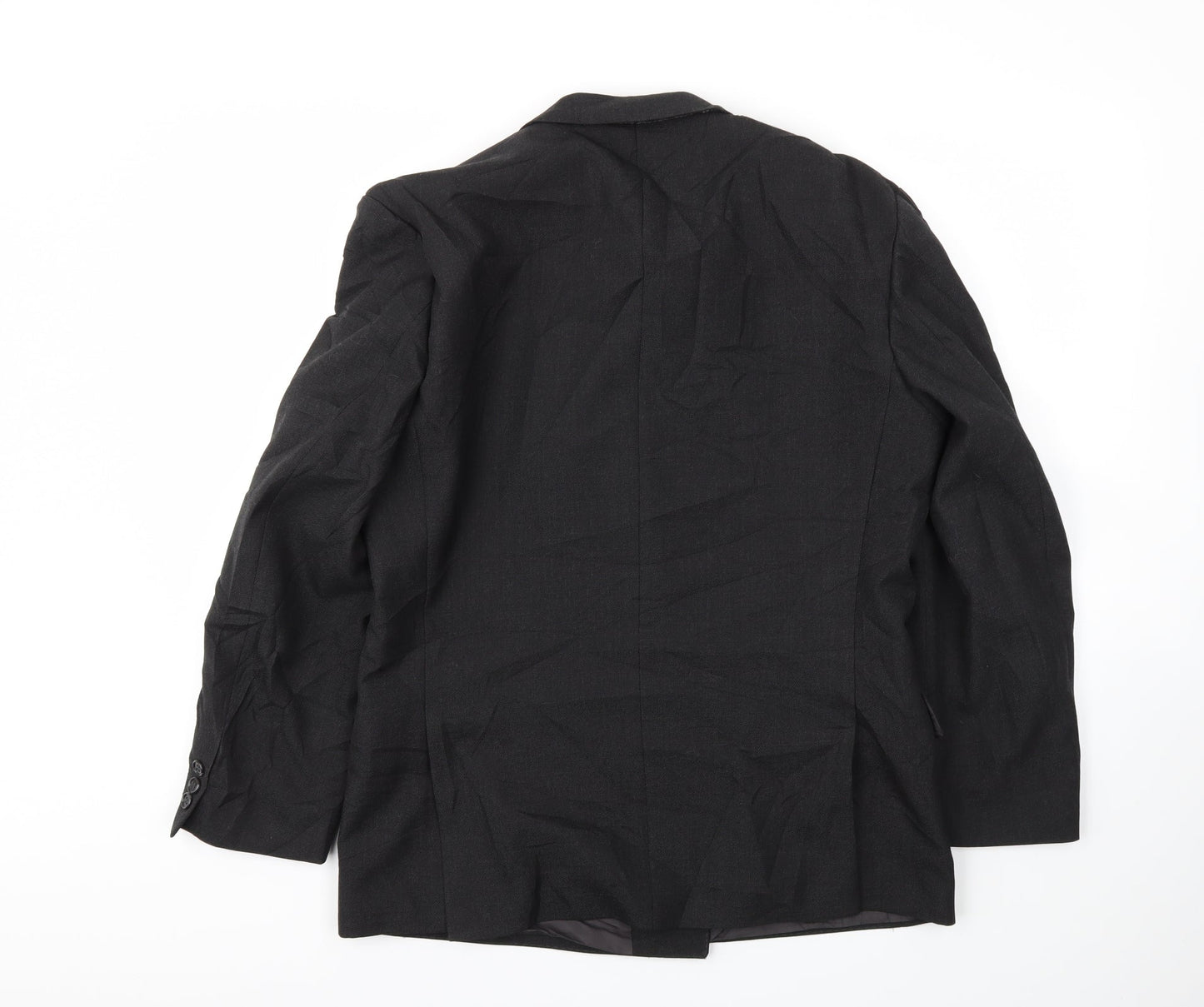 LEITHAUSER Mens Black   Jacket Blazer Size 44