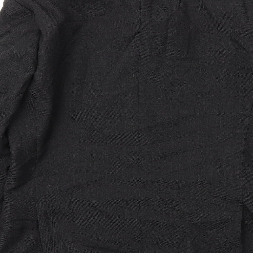 LEITHAUSER Mens Black   Jacket Blazer Size 44