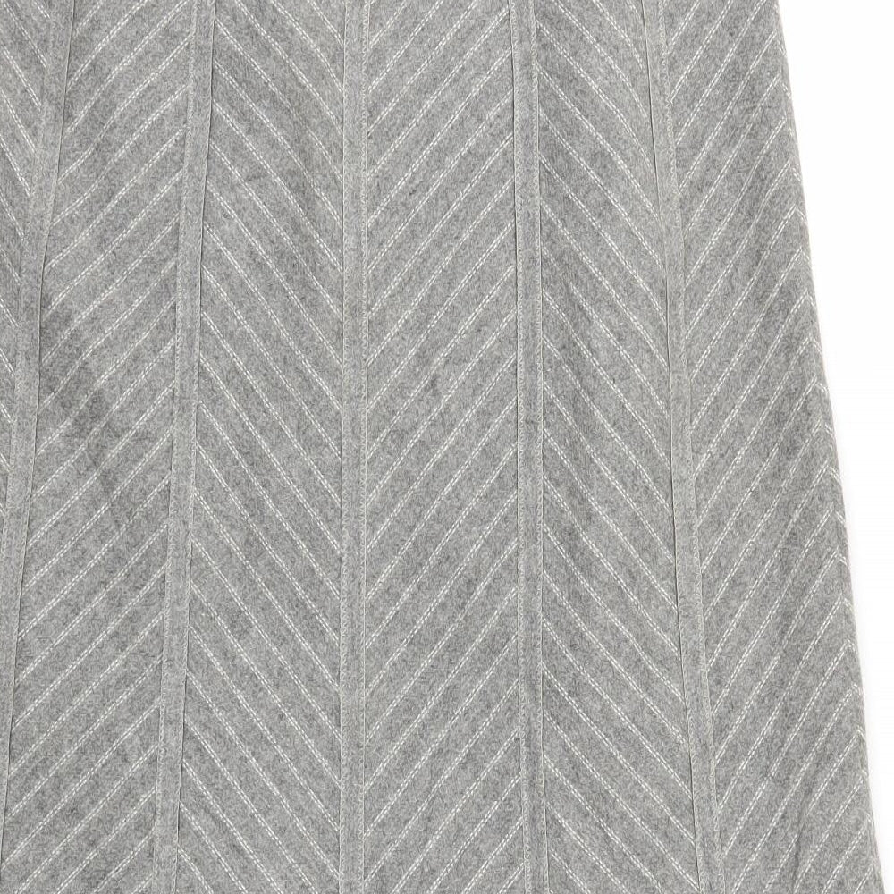 M&S Womens Grey   Flare Skirt Size 8
