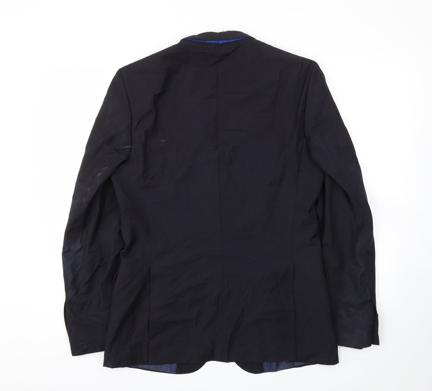 Zara Mens Blue Striped  Jacket Blazer Size 38