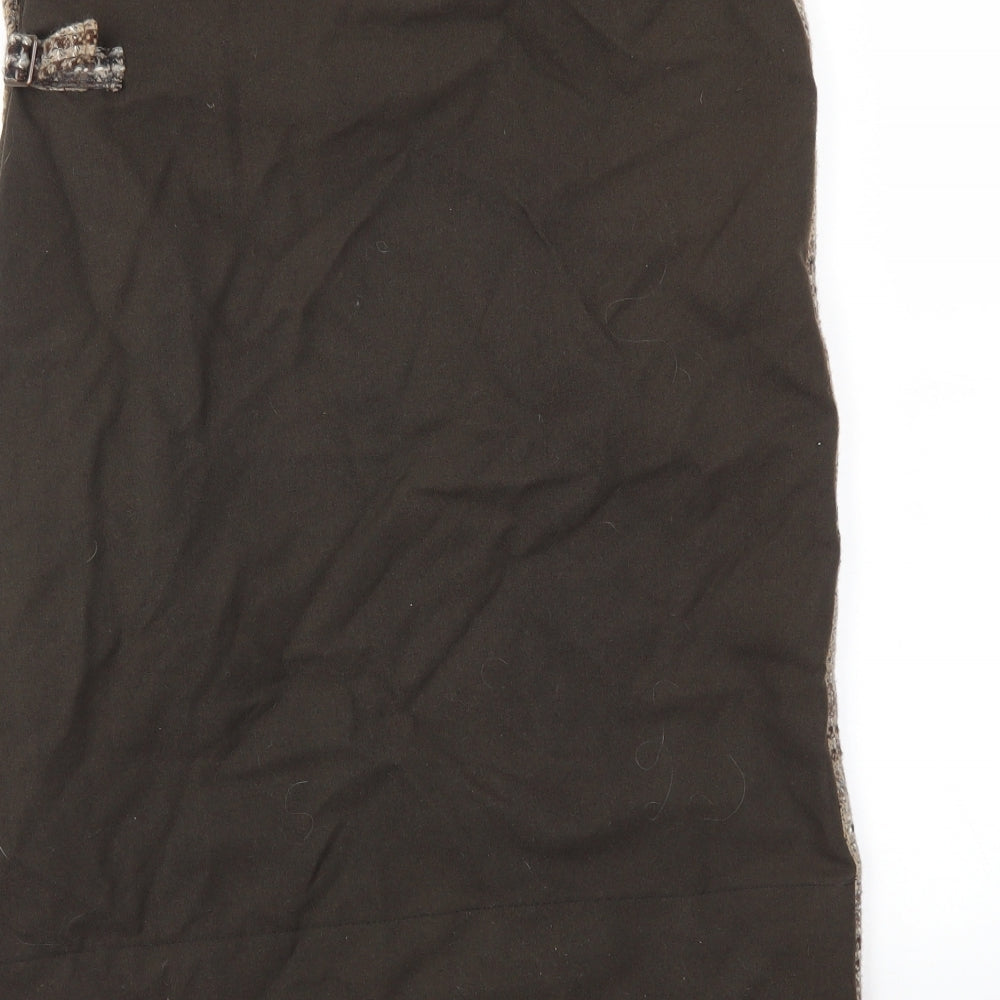 Preworn Womens Brown Check  Flare Skirt Size 34