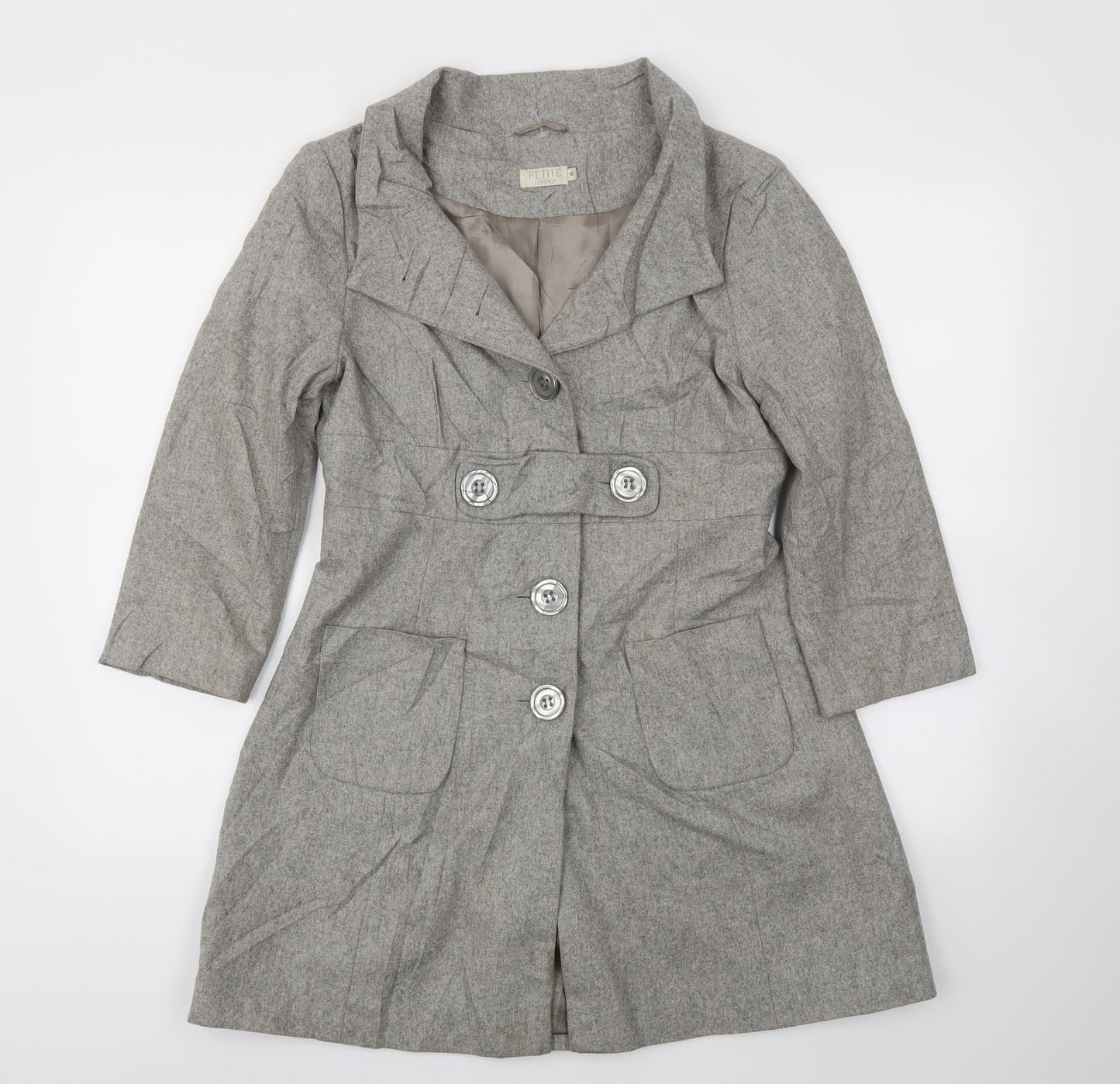 Topshop Womens Grey   Jacket Coat Size 10
