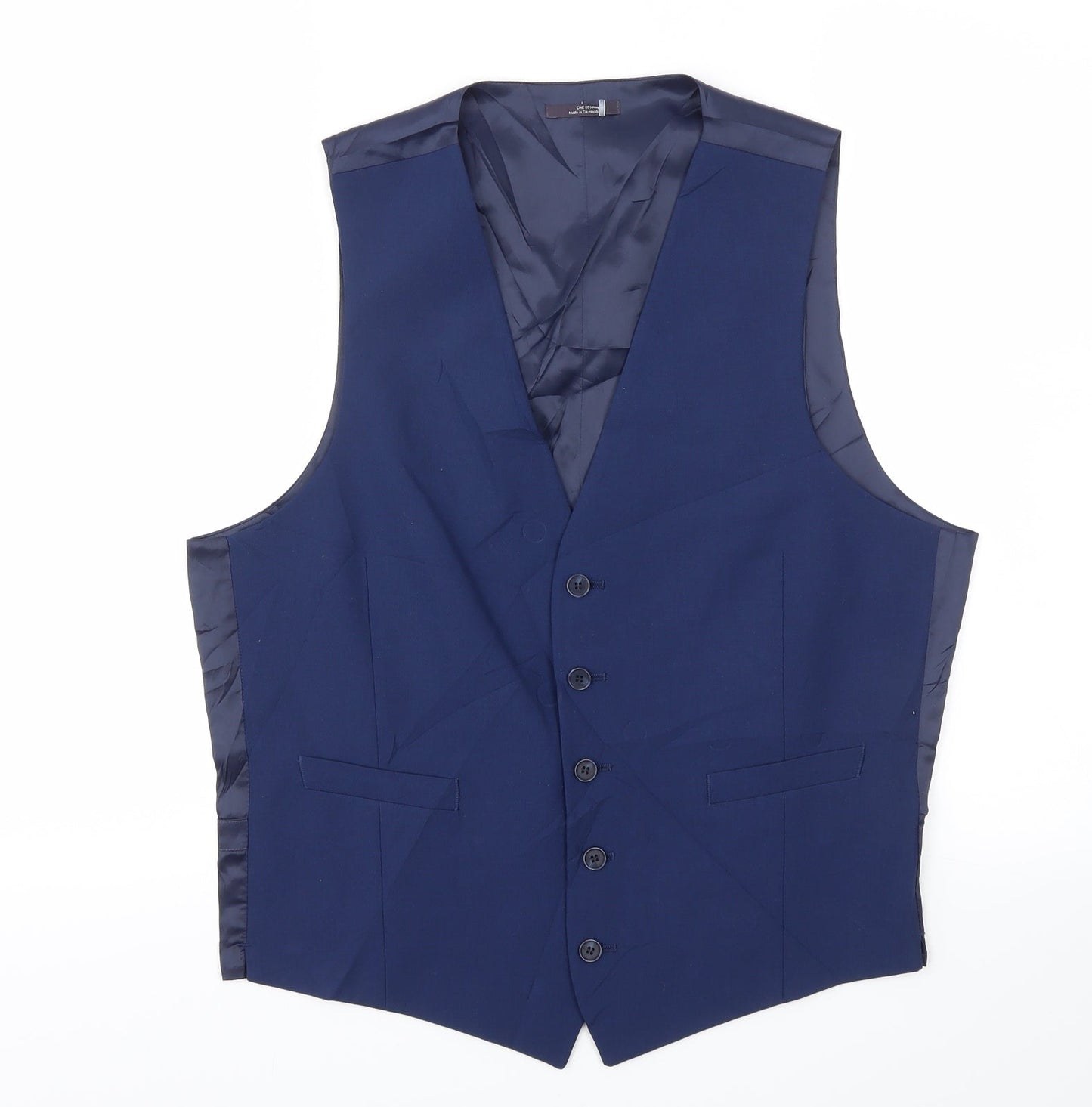 M&S Mens Blue   Jacket Suit Waistcoat Size M