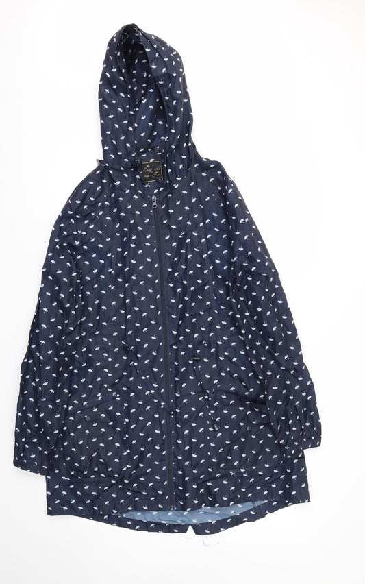 ORIGANALS  Womens Blue Polka Dot  Jacket Coat Size 14