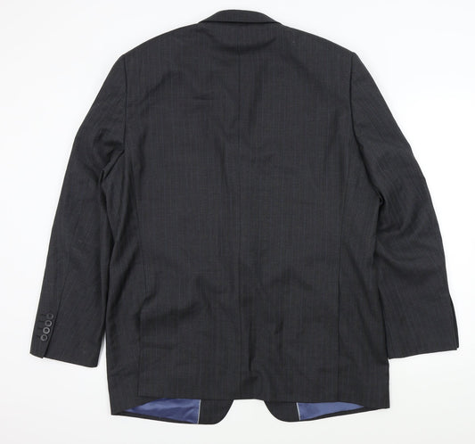greenwood Mens Grey Striped  Jacket Suit Jacket Size XL