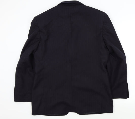 Debenhams Mens Blue Striped  Jacket Blazer Size XL