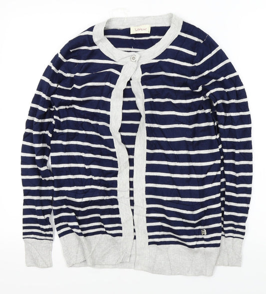 InTown Womens Blue Striped  Cardigan Jumper Size S