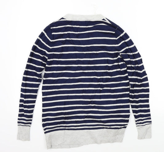 InTown Womens Blue Striped  Cardigan Jumper Size S