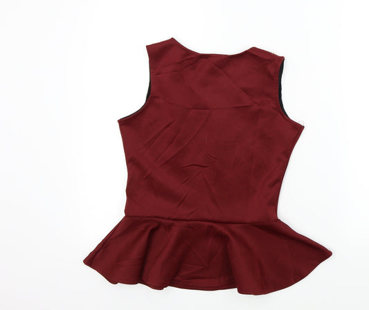 Vouley Vous Womens Red   Basic T-Shirt Size 12