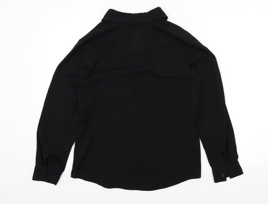 Dorothy Perkins Womens Black   Basic Button-Up Size 12