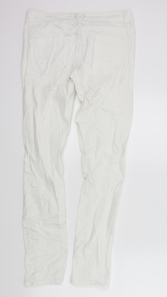 DENIN&CO Womens White   Skinny Jeans Size 10 L31 in