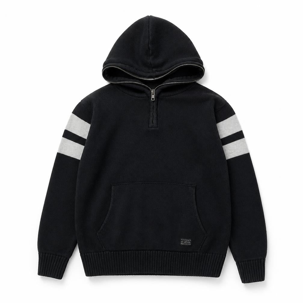 H&M Boys Black Colourblock  Pullover Hoodie Size 11-12 Years