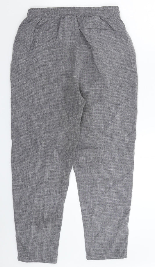 PRETTYLITTLETHING Womens Grey   Trousers  Size 10 L24 in