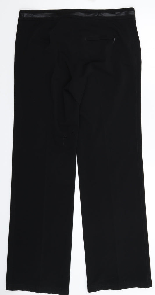 Oui Moments Womens Black   Dress Pants Trousers Size 14 L33 in