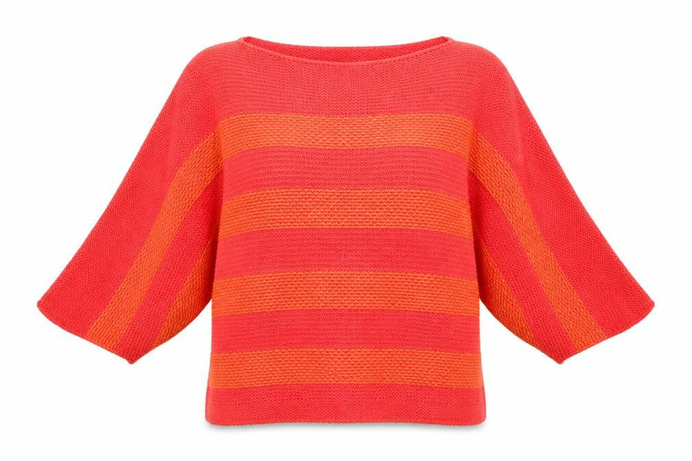 Front view of Isabella D women’s pink knit jumper, size M