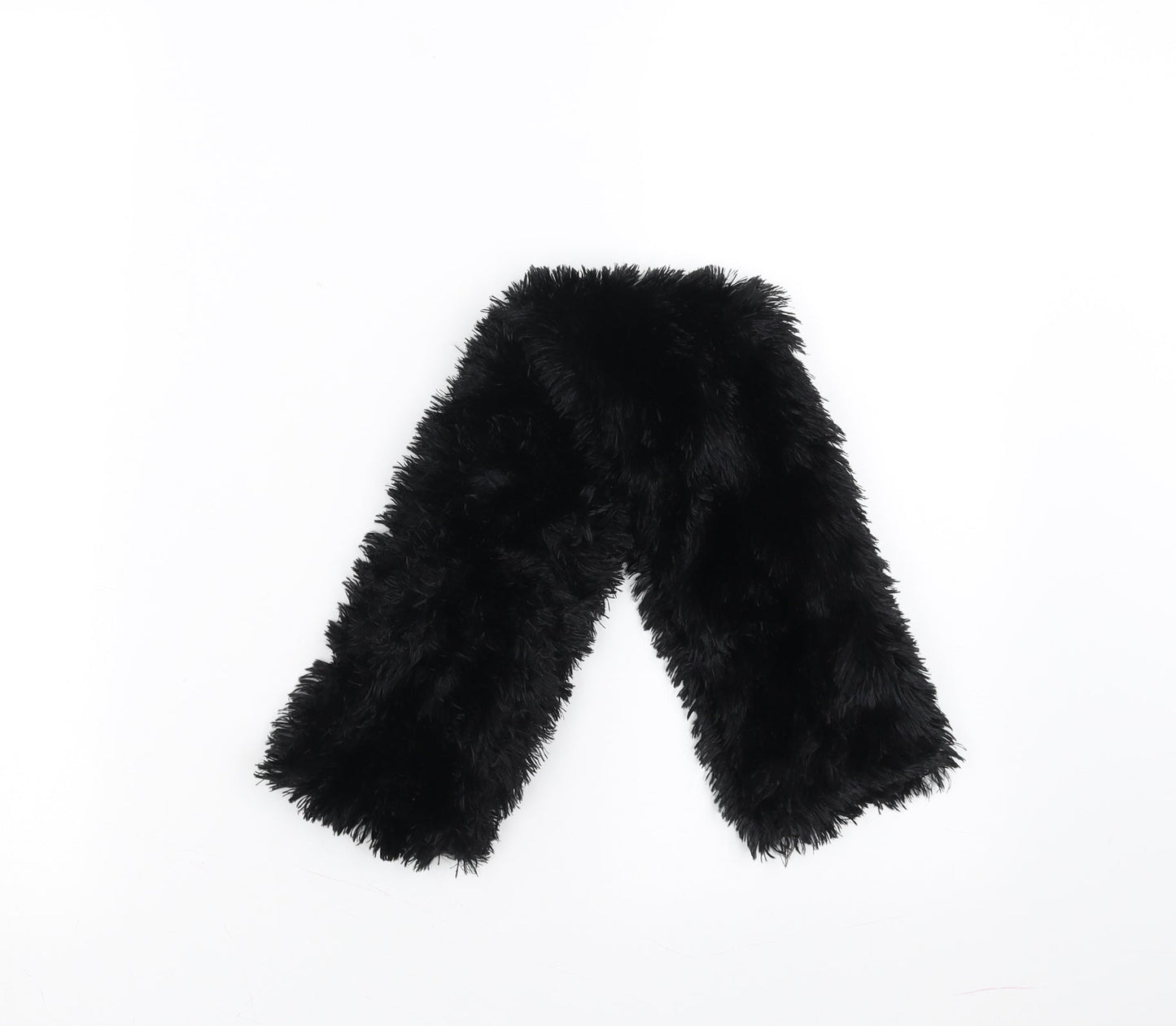 Preworn Womens Black    Scarf   - fluffy