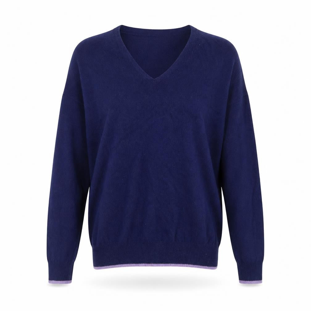 Front view of ASOS women’s blue jumper, size UK 8