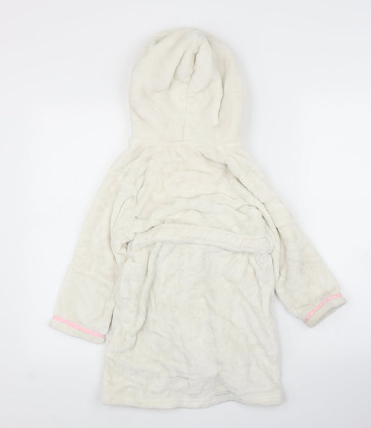 Debenhams Girls White Solid  Capri Robe Size 5 Years