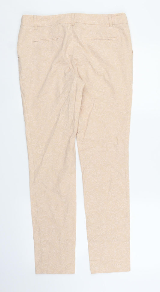 NEXT Womens Pink Floral  Carrot Trousers Size 10 L29 in