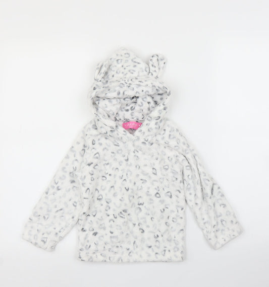 Love Sleep Girls Grey Animal Print  Top Pyjama Top Size 3-4 Years  - Leopard print