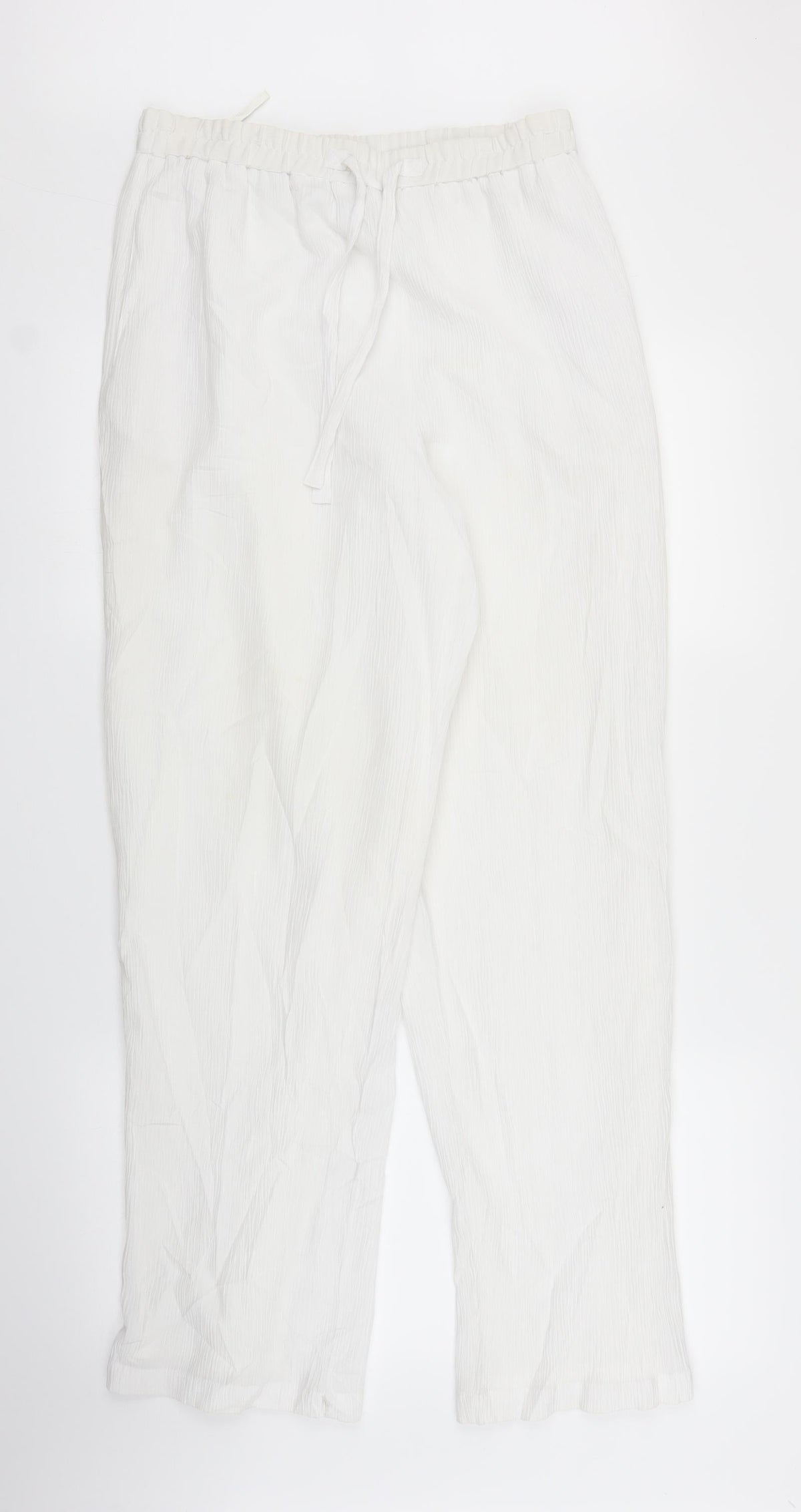 Additional front view of Canda women’s white bloomer trousers, size UK 12, 29-inch leg
