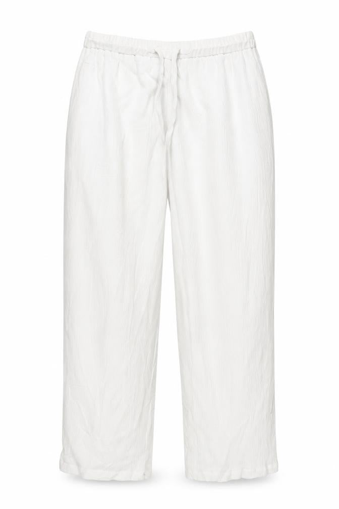Front view of Canda women’s white bloomer trousers, size UK 12, 29-inch leg