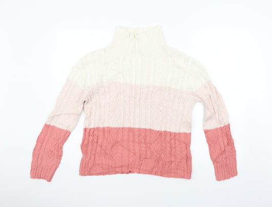 Marks and Spencer Womens Beige Striped  Pullover Jumper Size XS