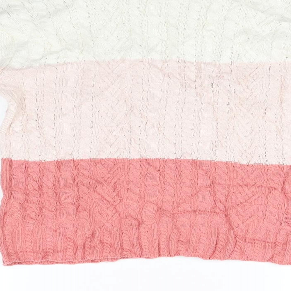 Marks and Spencer Womens Beige Striped  Pullover Jumper Size XS