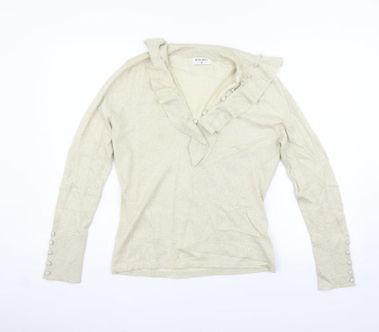 kalico Womens Beige   Pullover Jumper Size 10