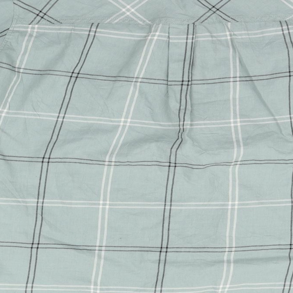 Divided Mens Green Check   Button-Up Size 14