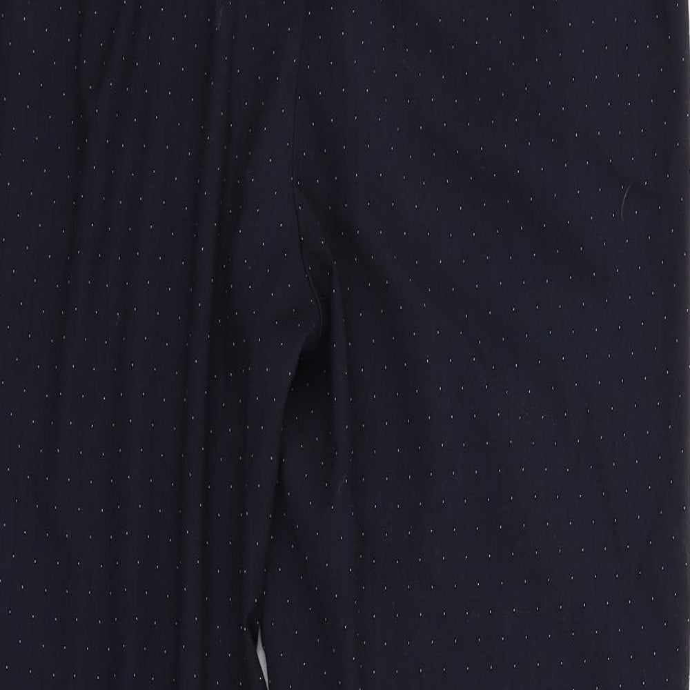 Marks and Spencer Womens Black Houndstooth  Trousers  Size 14 L23 in